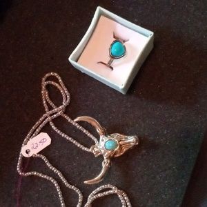 Turquoise Necklace and Ring